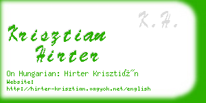krisztian hirter business card